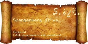 Spangenberg Éva névjegykártya